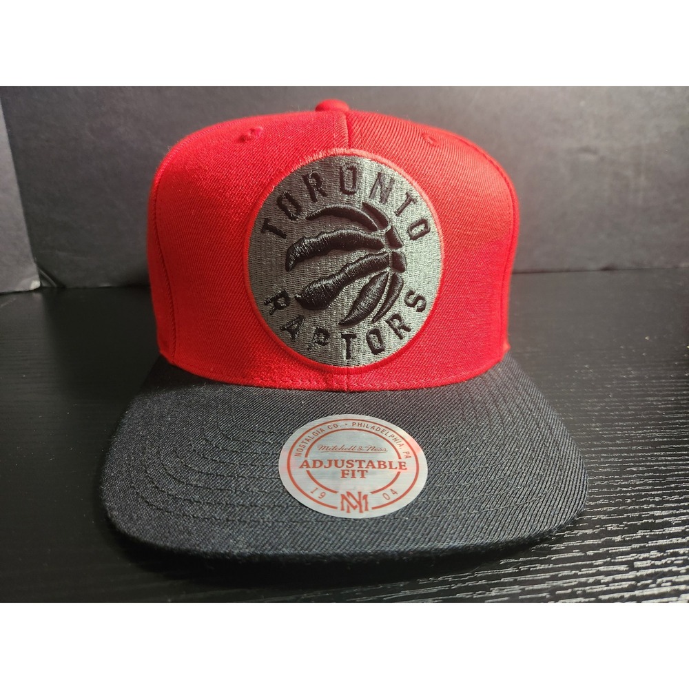 Mitchell & Ness Toronto Raptors Snapback Hat‎ Red Black NBA Adjustable Cap